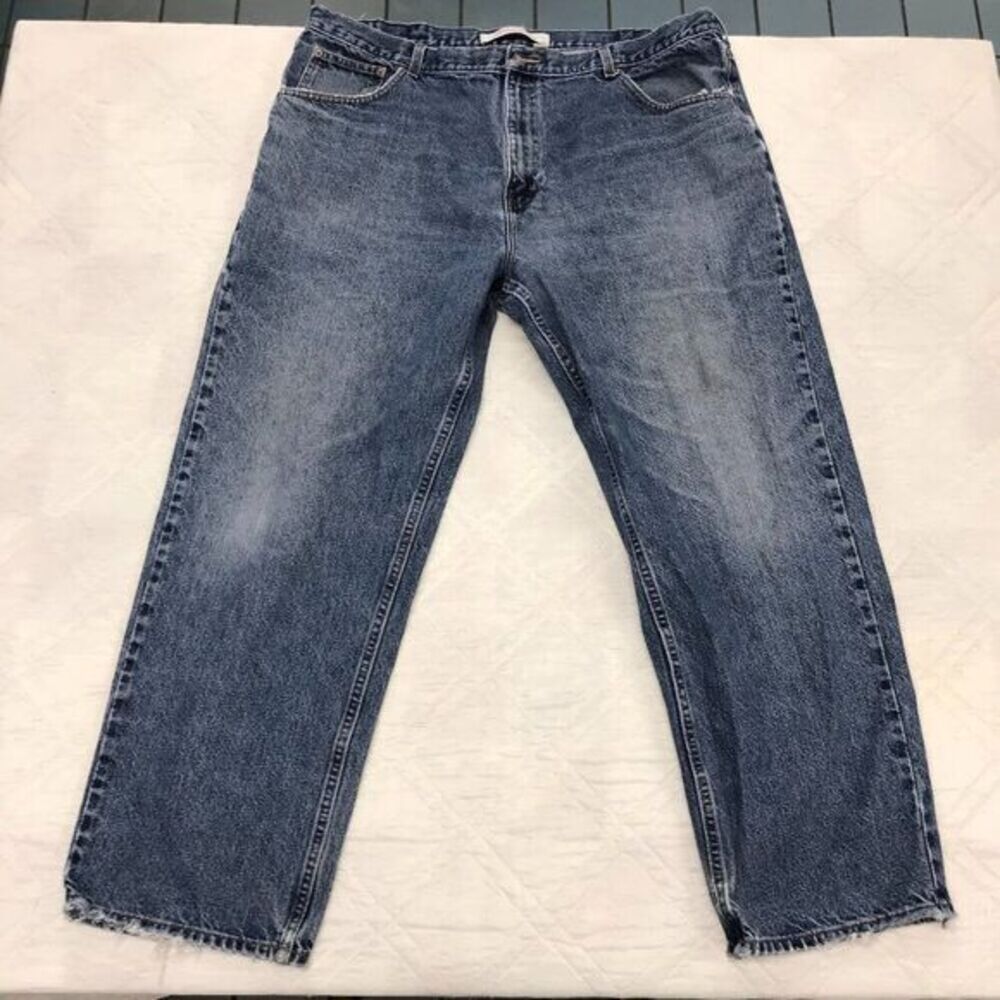 Canyon River Blues distressed blue jeans‎ 44X30
